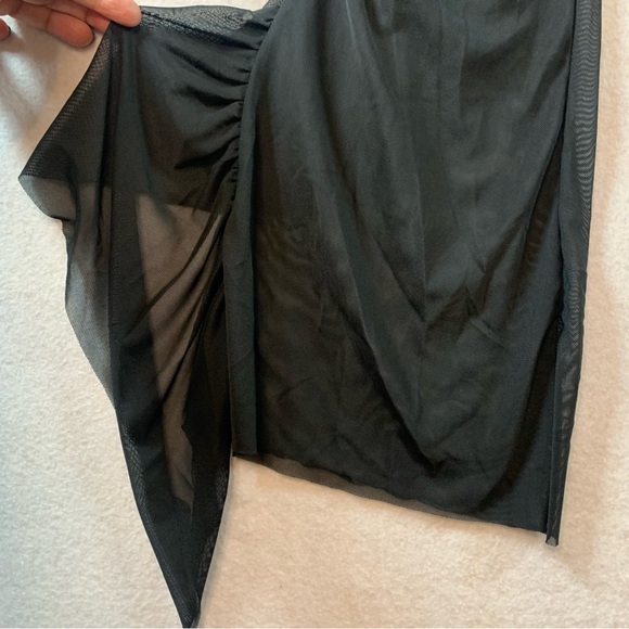 Sheer Mesh Pants Sz S Black Beachy Festival Moto‎ Boho Edgy Western - Picture 3 of 9